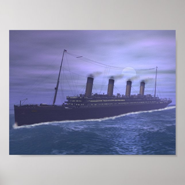 The Titanic Sails Into History Poster (Front)