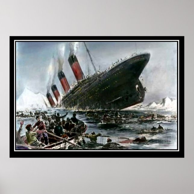 The Titanic Sinking Artist View titanic Series Poster (Front)