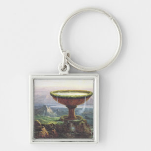 The Titan's Goblet by Thomas Cole Key Ring