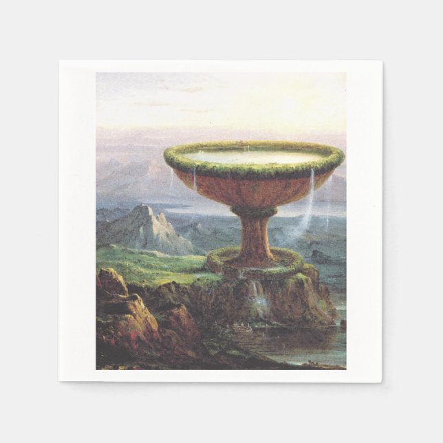 The Titan's Goblet by Thomas Cole Napkin (Front)
