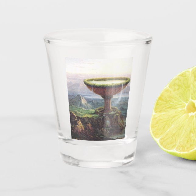 The Titan's Goblet by Thomas Cole Shot Glass (Front)