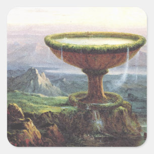 The Titan's Goblet by Thomas Cole Square Sticker