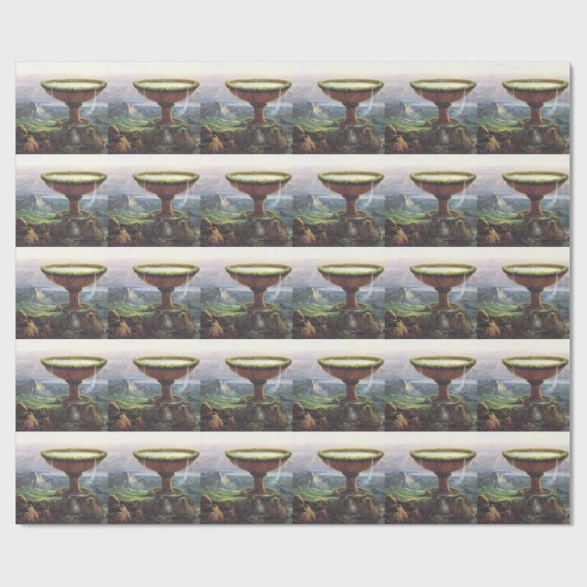 The Titan's Goblet by Thomas Cole Wrapping Paper (Flat)