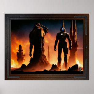 The Titans Of Arkeros AI Concept Art by Xzendor7 Poster