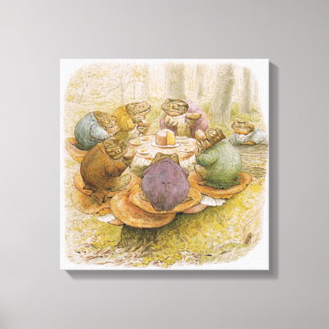 The Toads' Tea Party (by Beatrix Potter) Canvas Print (Front)