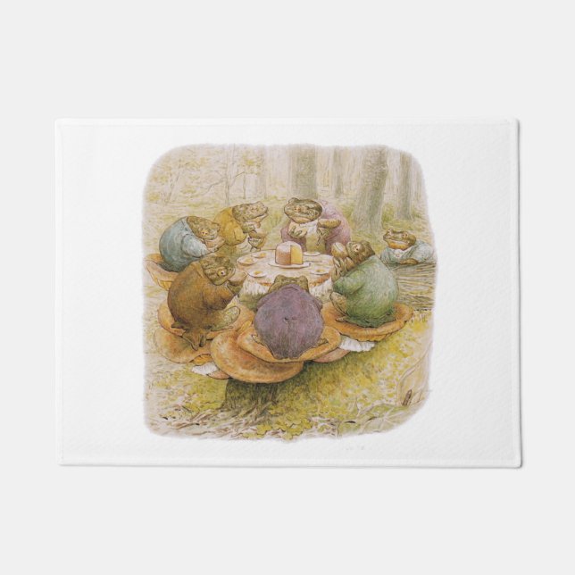 The Toads' Tea Party (by Beatrix Potter) Doormat (Front)