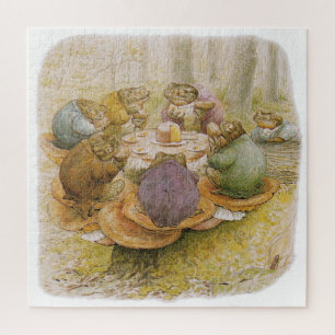 The Toads' Tea Party (by Beatrix Potter) Jigsaw Puzzle