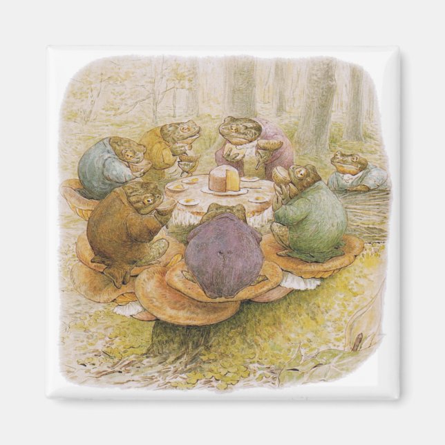 The Toads' Tea Party (by Beatrix Potter) Magnet (Front)