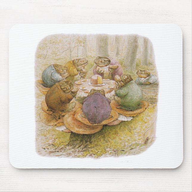 The Toads' Tea Party (by Beatrix Potter) Mouse Mat (Front)