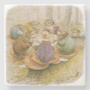The Toads' Tea Party (by Beatrix Potter) Stone Coaster
