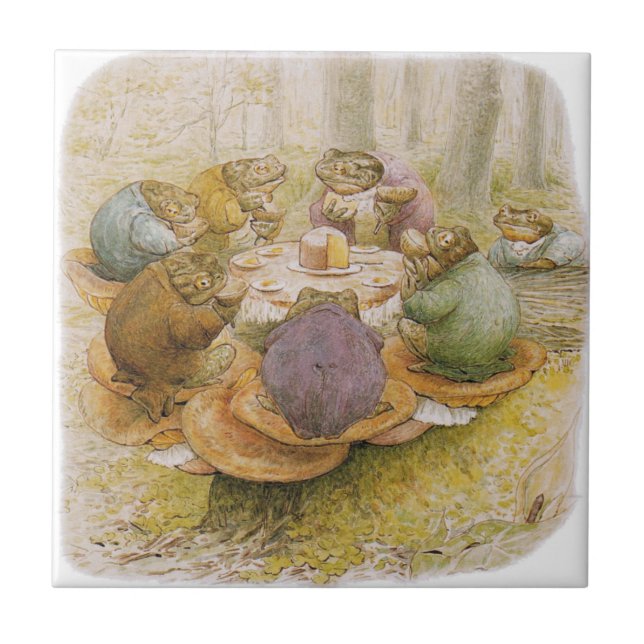 The Toads' Tea Party (by Beatrix Potter) Tile (Front)