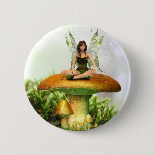 The Toadstool Fairy 6 Cm Round Badge