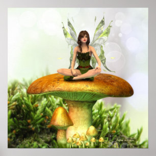 The Toadstool Fairy Poster Print