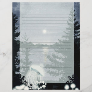 The Toadstool Queen - Line Letter Stationery Paper Custom Letterhead
