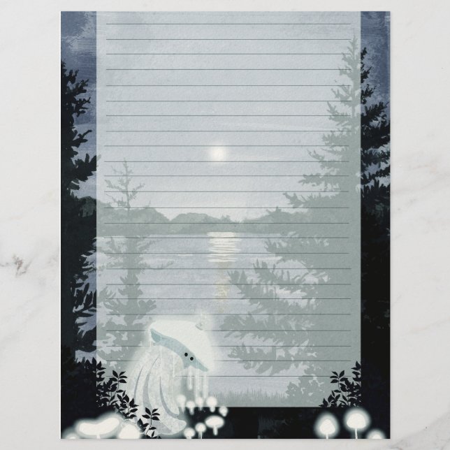 The Toadstool Queen - Line Letter Stationery Paper Custom Letterhead (Front)