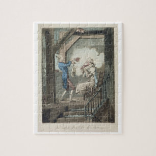 The Toilet of an Attorney's Clerk, engraved by Phi Jigsaw Puzzle