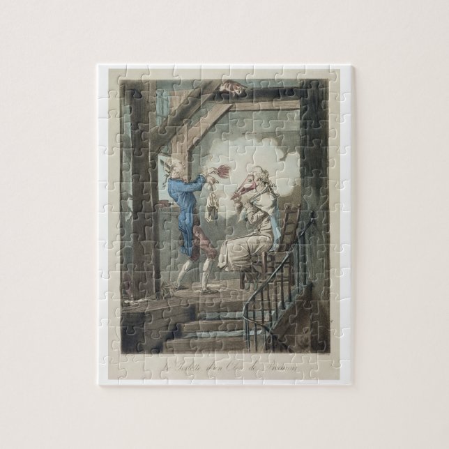 The Toilet of an Attorney's Clerk, engraved by Phi Jigsaw Puzzle (Vertical)