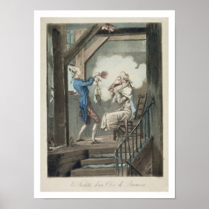 The Toilet of an Attorney's Clerk, engraved by Phi Poster