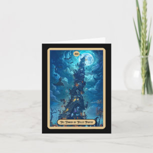The Toilet Paper Tower (the Rower) Halloween Tarot Card