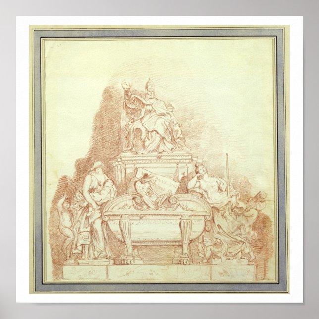 The Tomb of Pope Urban VIII (1568-1644) by Gianlor Poster (Front)