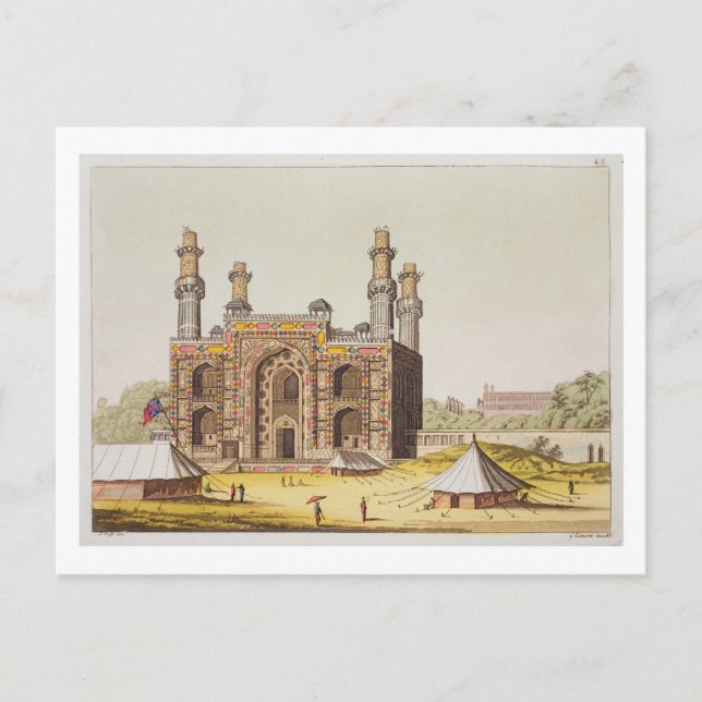The Tomb of the Mughal emperor Akbar, from 'Le Cos Postcard (Front)