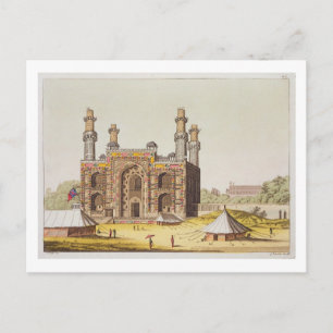 The Tomb of the Mughal emperor Akbar, from 'Le Cos Postcard