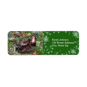 The tomcat in the Christmas tree  Label