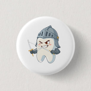 The Tooth Knight: Battle for a Super Healthy Smile 3 Cm Round Badge