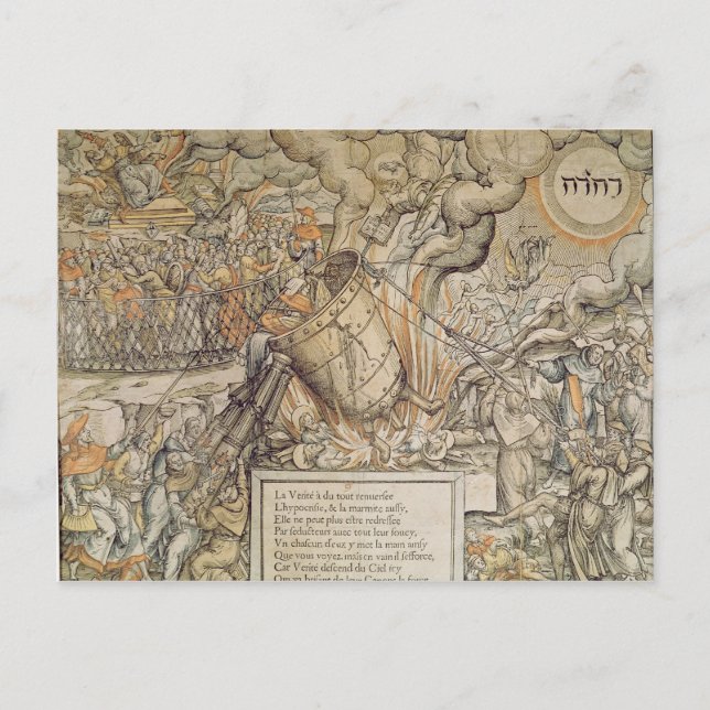 The Toppling Melting Pot Postcard (Front)