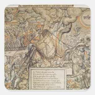 The Toppling Melting Pot Square Sticker