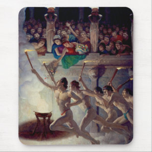 The Torch Race, Grecian Olympics by N. C. Wyeth Mouse Mat