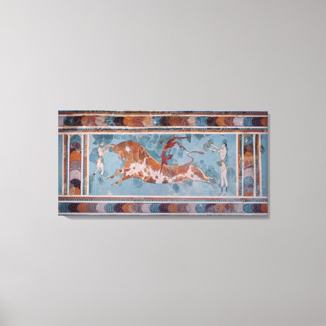The Toreador Fresco, Knossos Palace, Crete Canvas Print (Front)