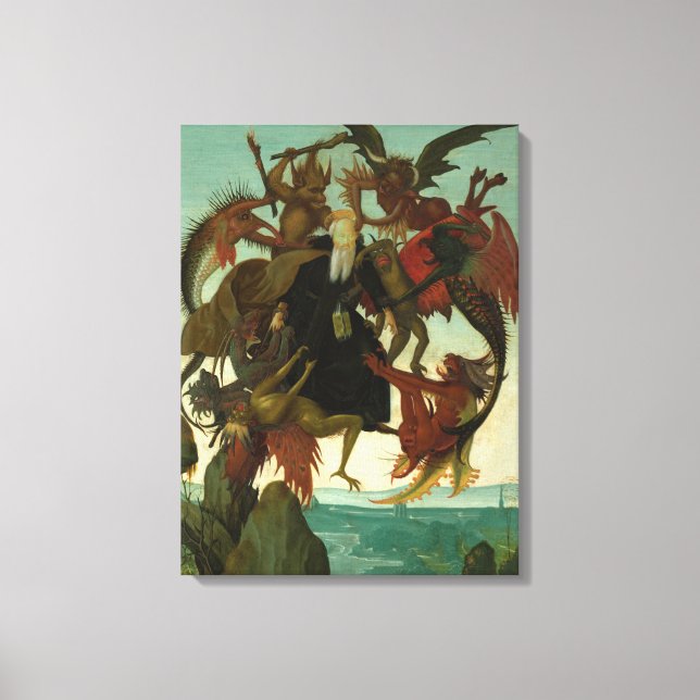 The Torment of Saint Anthony, 1487 by Michelangelo Canvas Print (Front)