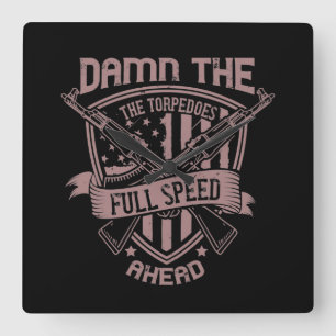 The Torpedoes Full Speed Ahead-2 Square Wall Clock