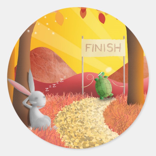 The Tortoise and the Hare - stickers (Front)