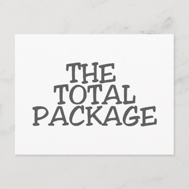 THE TOTAL PACKAGE POSTCARD (Front)