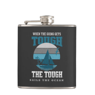 The Tough Sails Ocean Nature Wind Waves Discover Hip Flask