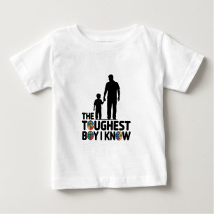 The Toughest Boy I Know Autism Fathers Day Baby T-Shirt