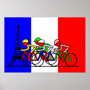 The Tour Arrives in Paris Poster