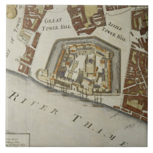The Tower and St. Catherine's, detail of the Tower Tile