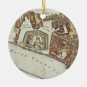 The Tower and St. Catherine's, for 'Stow's Survey Ceramic Tree Decoration