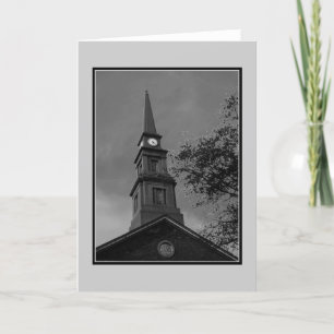 'The Tower Clock' Blank Greeting Card