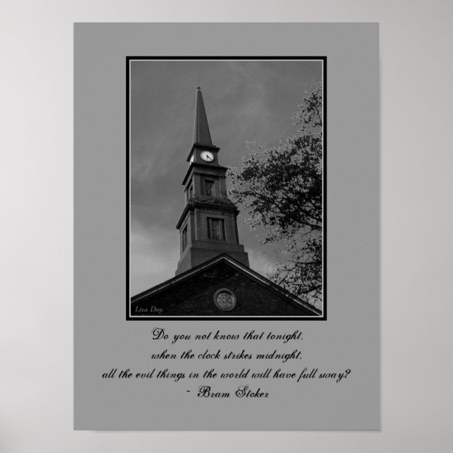 'The Tower Clock' Gothic Quotables Poster (Front)