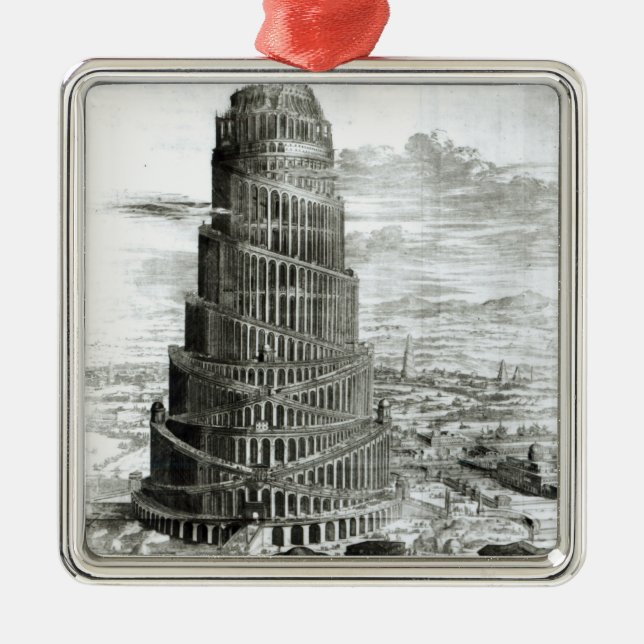 The Tower of Babel, 1679 Metal Tree Decoration (Front)