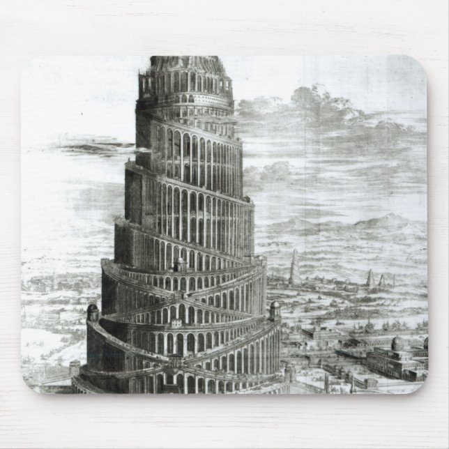 The Tower of Babel, 1679 Mouse Mat (Front)