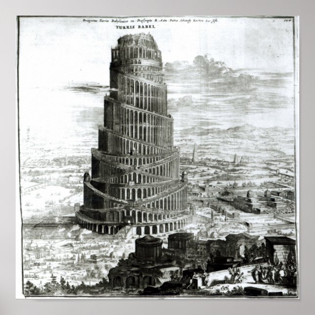 The Tower of Babel, 1679 Poster (Front)