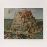 The Tower of Babel by Pieter Bruegel Jigsaw Puzzle<br><div class="desc">The Tower of Babel by Pieter Bruegel the Elder, 1563, is the larger version of two painted in oil and tempera on wood panel. The painting depicts the story of the Biblical Tower of Tower, built in the first generation after the Flood of Noah, allegedly by King Nimrod. Bruegel’s mastery...</div>