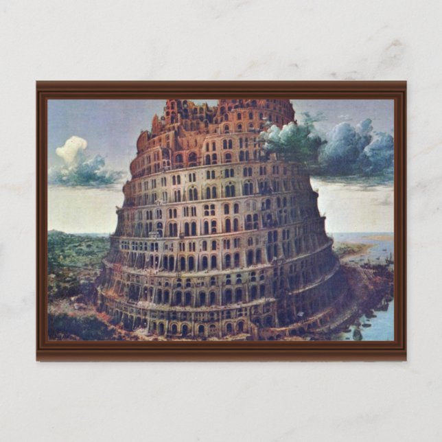 The Tower Of Babel. By Pieter Bruegel Postcard (Front)
