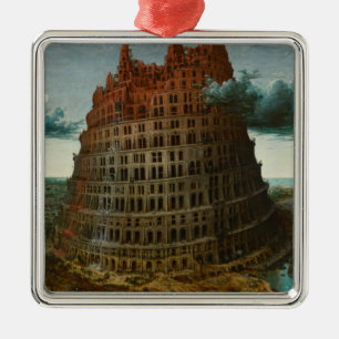 The Tower of Babel (by Pieter Bruegel the Elder) Metal Tree Decoration
