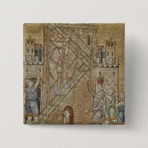 The Tower of Babel, from the Atrium 15 Cm Square Badge